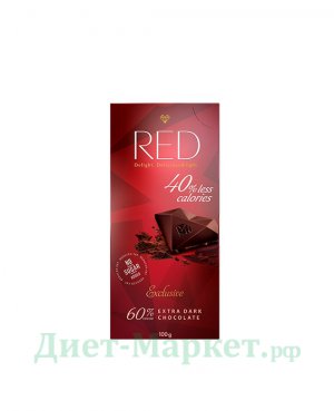 Шоколад "Темный - Экстра 60% Какао" "Red Delight", 100г
