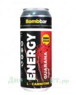 Напиток Тонизирующий "BCAA" Energy С Гуараной Без Сахара"Bombbar" 0,33л